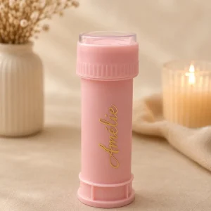 Bellenblazer roze met naam