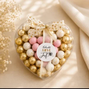 Hartvormig snoepdoosje - Lieve juf